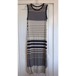 Lilypad Striped Maxi Dress Small Casual Summer Beach Stretch
